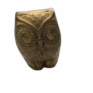 Brass owl decor figure